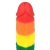 Kolorowe dildo na przyssawce tęczowe lgbt 17,5 cm